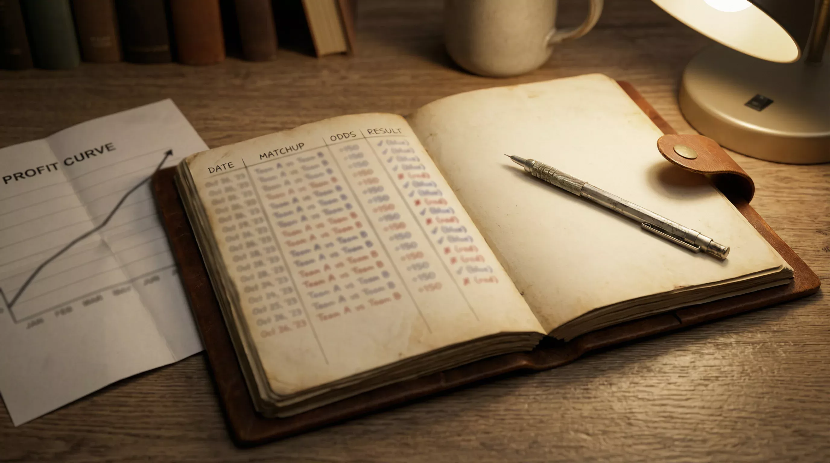 Carnet de suivi des paris baseball avec notes et statistiques de bankroll