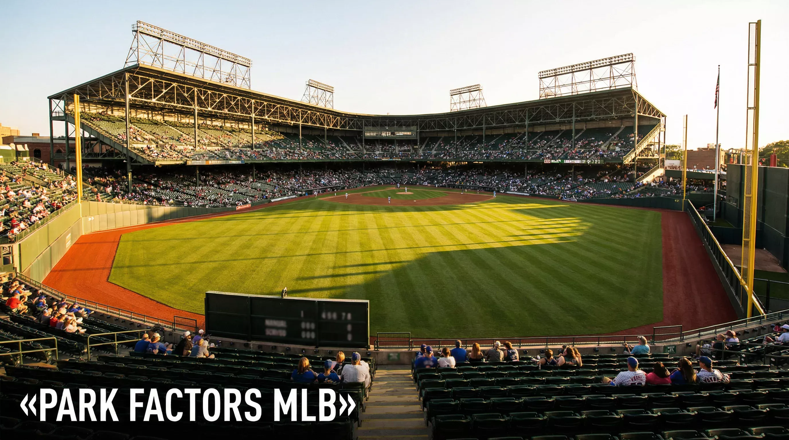 Vue panoramique d'un stade de baseball MLB avec le terrain et les tribunes