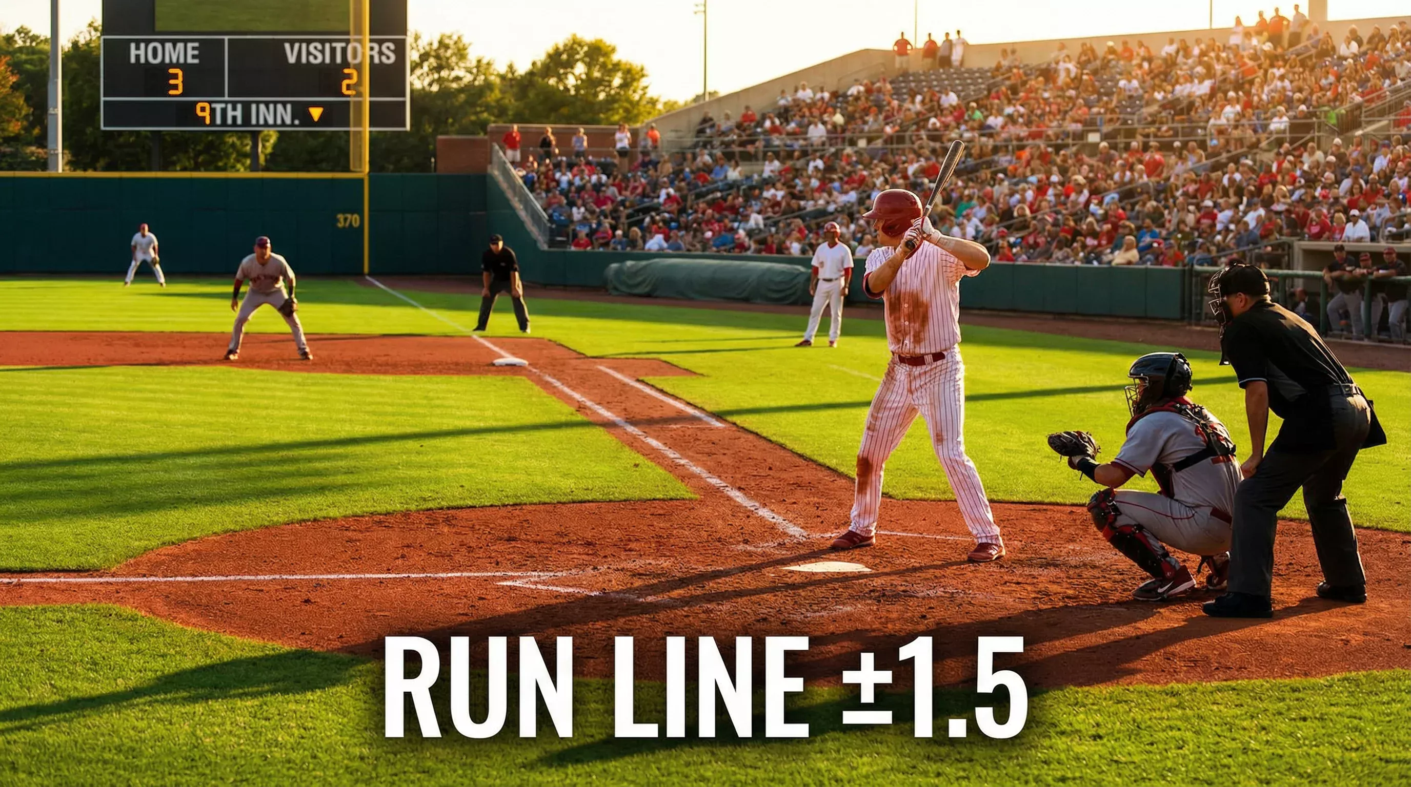 Tableau d'affichage de score de baseball avec un écart de runs en MLB